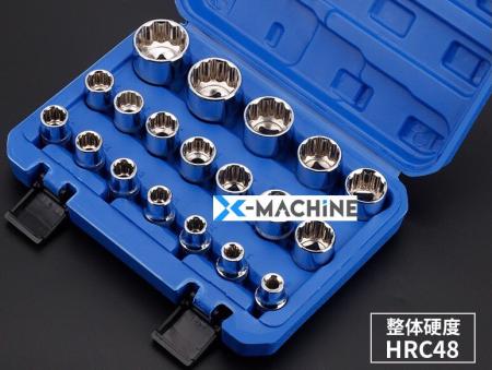 Bộ khẩu tuýp bông 1/2 loại ngắn-19 chi tiết