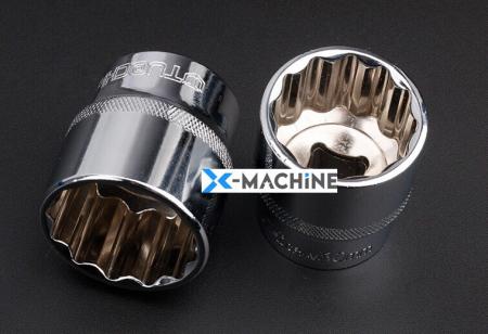 Bộ khẩu tuýp bông 1/2 loại ngắn-19 chi tiết